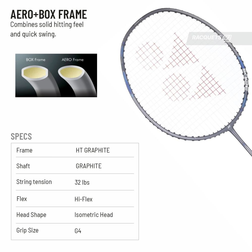 YONEX Astrox Attack 9 Badminton Racquet (Strung, Gun Metal Grey)