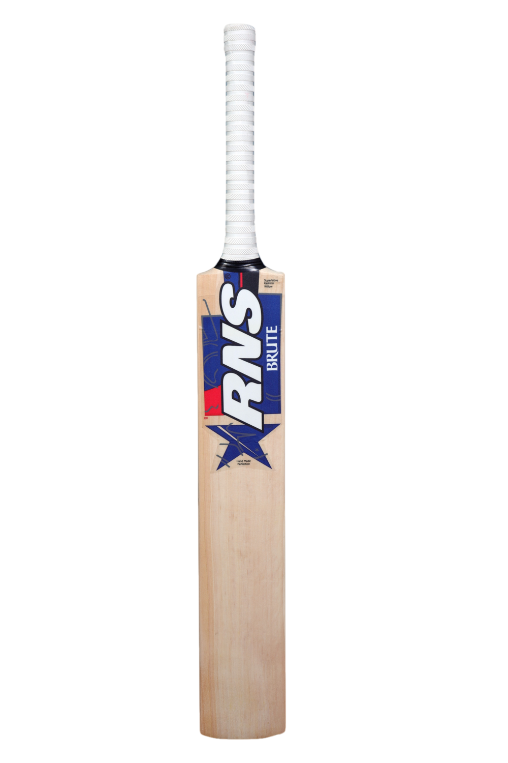 Experience the power of precision with the RNS Larsons BRUTE Kashmir Willow Cricket Bat, meticulously handcrafted from premium seasoned Kashmir Willow and expertly compressed for maximum power and crisp strokeplay.
- ⚖️ Weight Range: Approximately 1170 – 1240 grams (2.10 – 2.15 lbs)
- 📏 Dimensions: Full-size length of 85.7 cm (33.7 inches)
- 🏏 Handle: Sarawak cane round handle with special 3-way rubber insertions for superior shock absorption and enhanced control
- 🧱 Design: Latest curved blade with thic