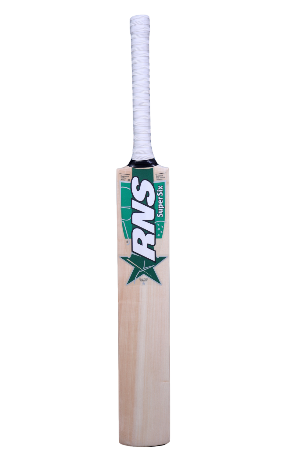 Product Description
Expertly hand-crafted from the finest seasoned Kashmir Willow, the RNS Larsons SUPER SIX cricket bat is fully compressed to deliver exceptional stroke performance and durability. Designed for cricketers who demand both finesse and power at the crease.
- Approximate Weight: 1170 – 1240 grams (2.10 – 2.15 lbs)
- Full-Size Length: 85.7 cm (33.7 inches)
- Constructed with a Sarawak cane round handle featuring a 3-way rubber insertion for superior shock absorption
- Traditional handle shaping
