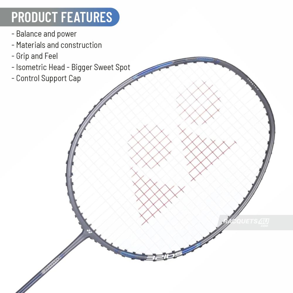YONEX Astrox Attack 9 Badminton Racquet (Strung, Gun Metal Grey)